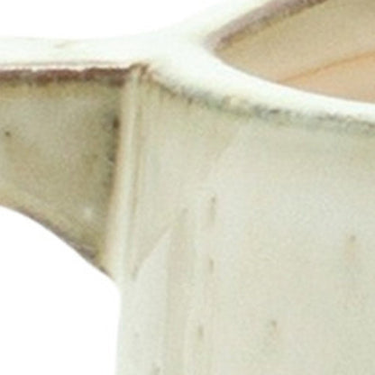 Beige Clay 6 Ounce Round Pot Planter