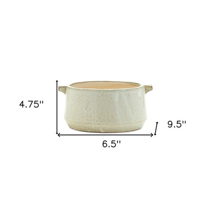 Beige Clay 6 Ounce Round Pot Planter