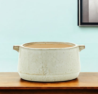 6" Gray Clay Round Pot Planter