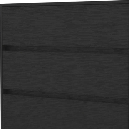 33" Black Three Drawer Dresser