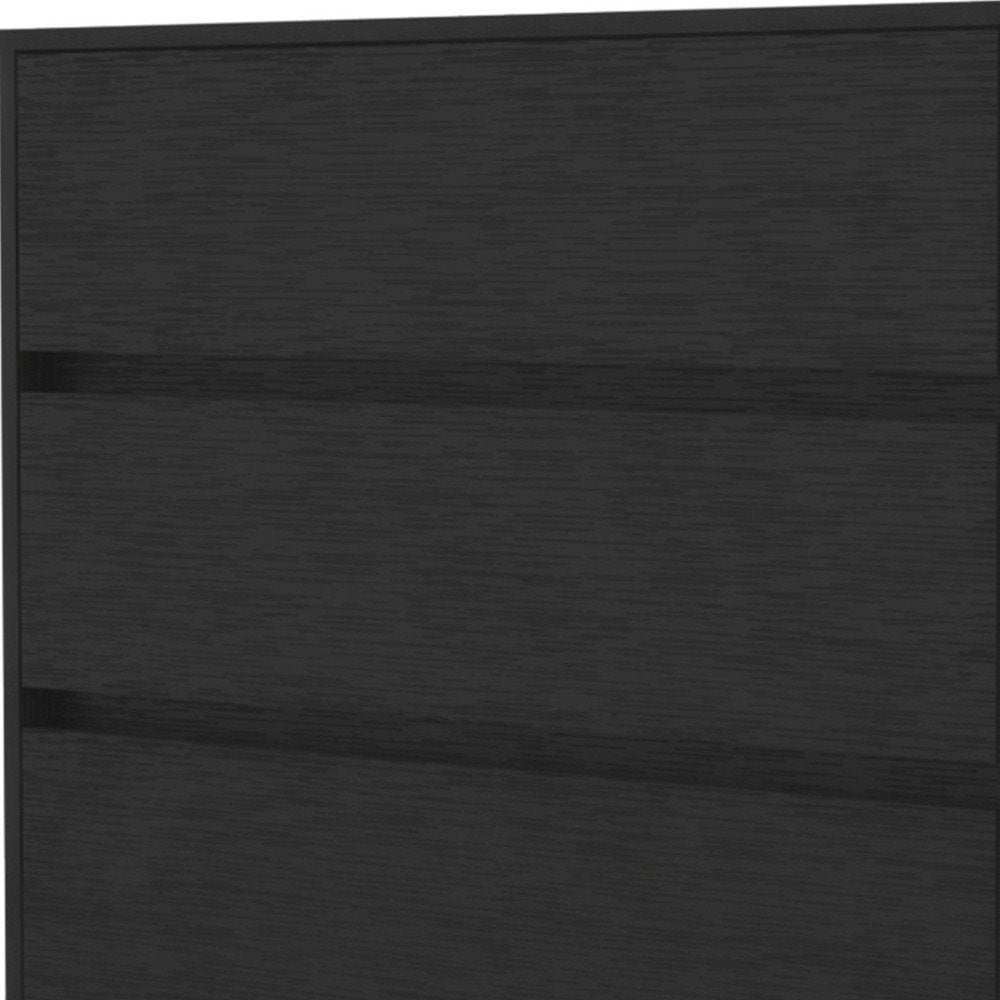 33" Black Three Drawer Dresser