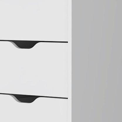 18" White Five Drawer Dresser