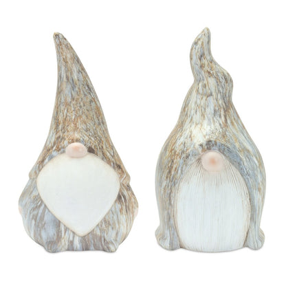 Set of Two 11" Terra Cotta Resin Figurine Tabletop Sculpture