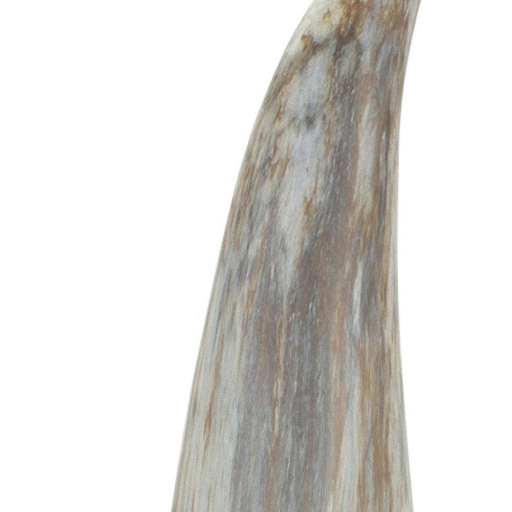 Set of Two Gray and Beige Terracotta Fairy Christmas Standing Gnome Tabletop Sculpture