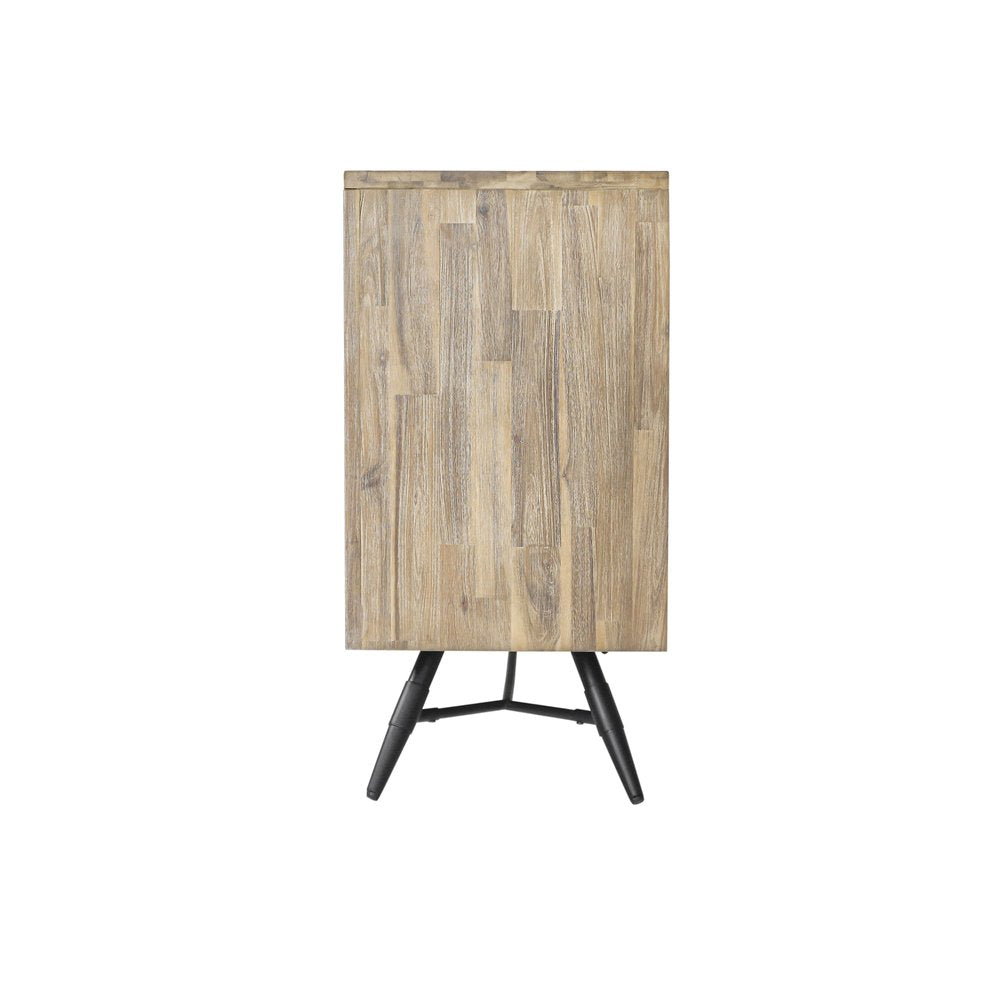 63" Natural and Ivory Solid Wood Six Drawer Double Dresser