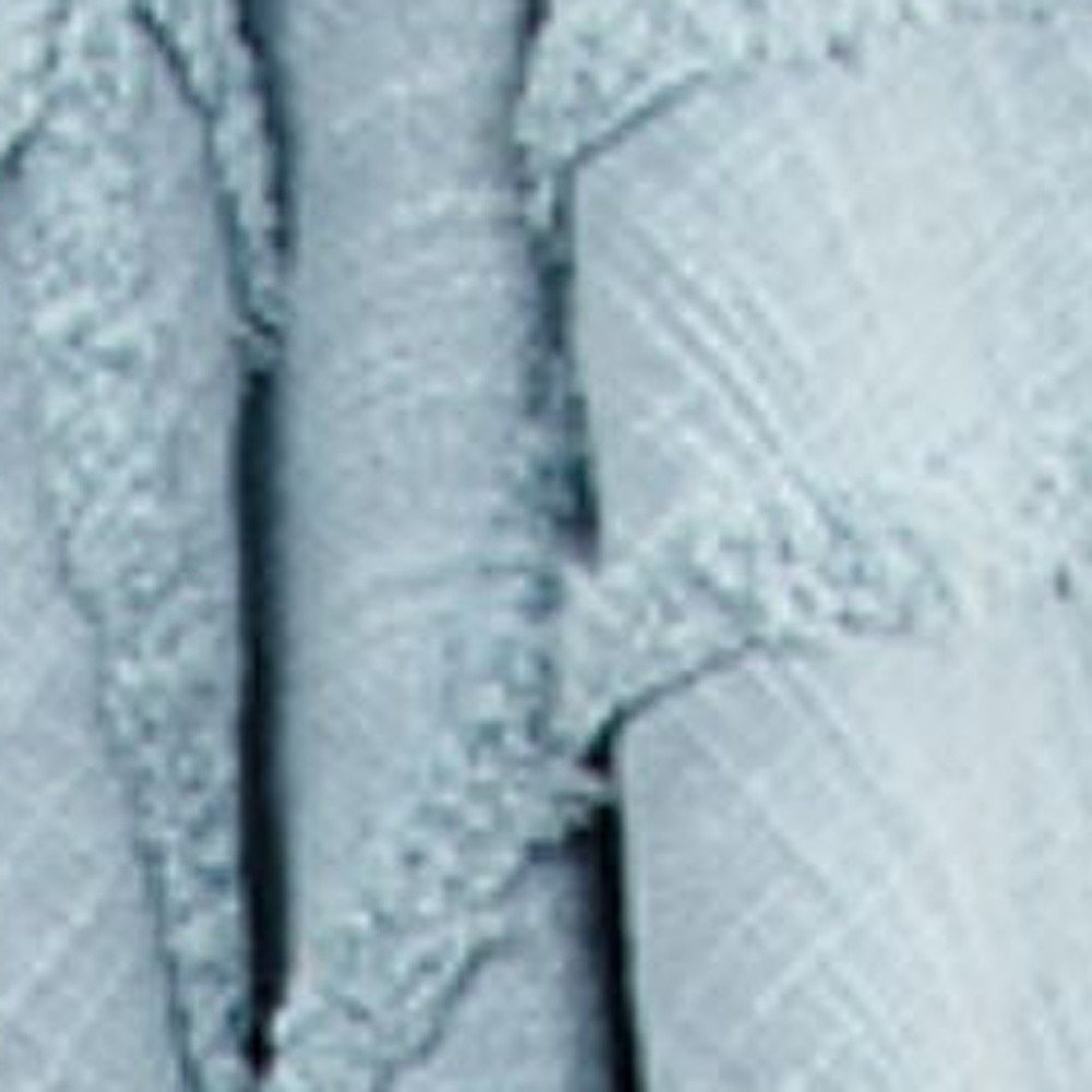 50" X 60" Light Blue Cotton Woven Throw Blanket with Tassels And Fringe