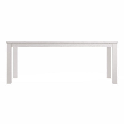 63" White Solid Wood Dining Table