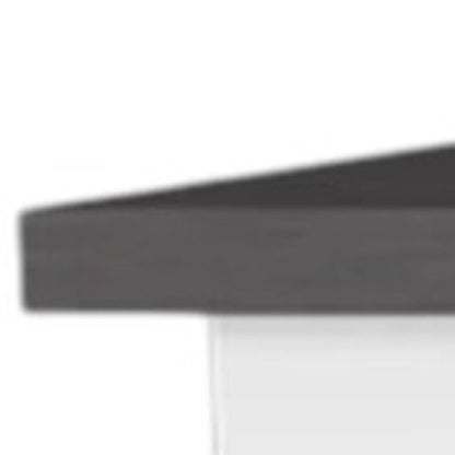 41" Dark Brown and White Wood Kitchen Island Set With Storage