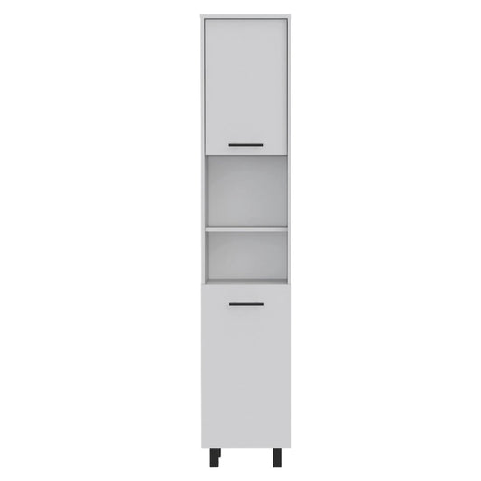 41" Dark Brown and White Wood Kitchen Island Set With Storage