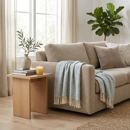 Gray Woven 100% Poly Pet Throw Blanket