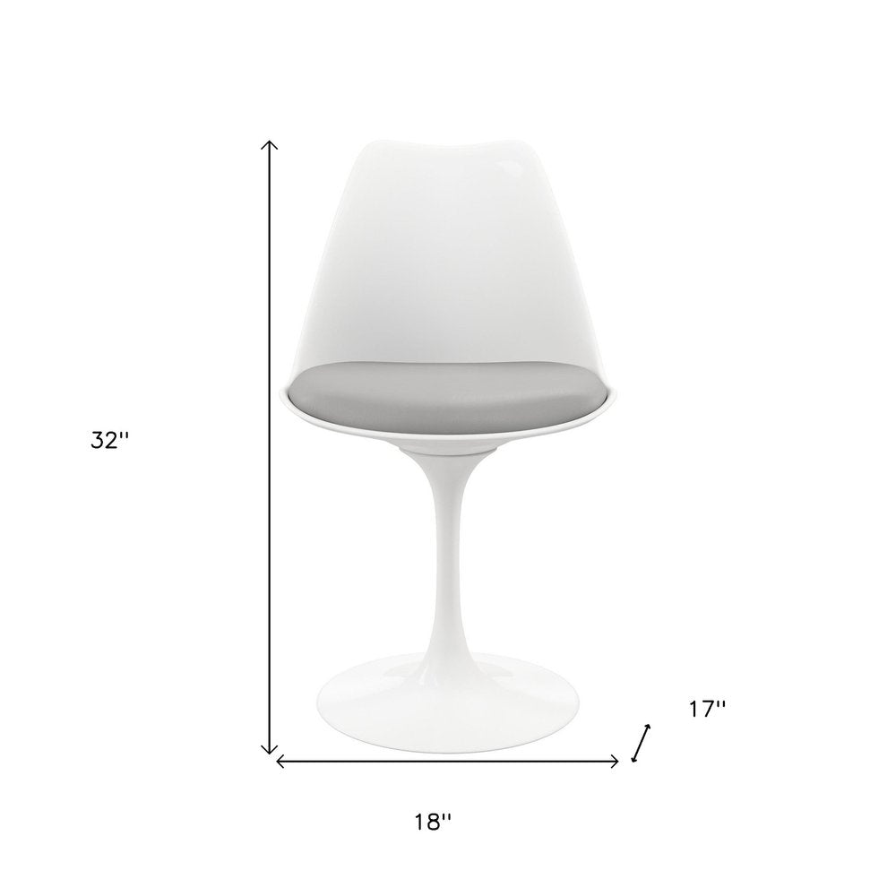 Gray And White Dining Side Chair