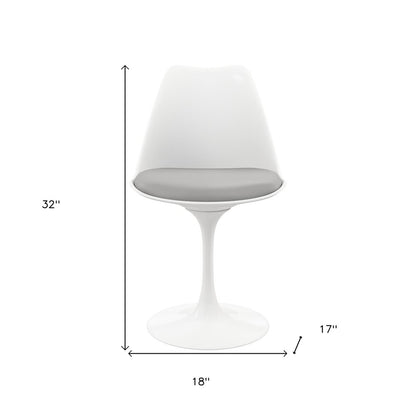 Gray And White Dining Side Chair