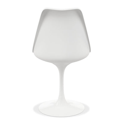 Red and White Upholstered Faux Leather Dining Side Chair