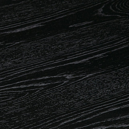 48" Black And Gray Solid Wood And Concrete Round Coffee Table