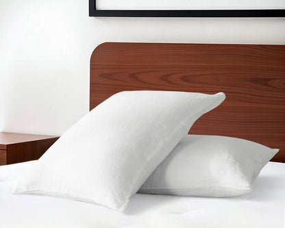 Set of Two Blue Linen Pillowcases