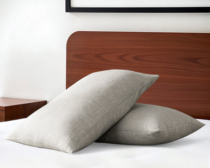 Set of Two Blue Linen Pillowcases