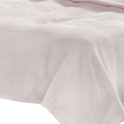 Four Piece Light Pink Linen Sheet Set