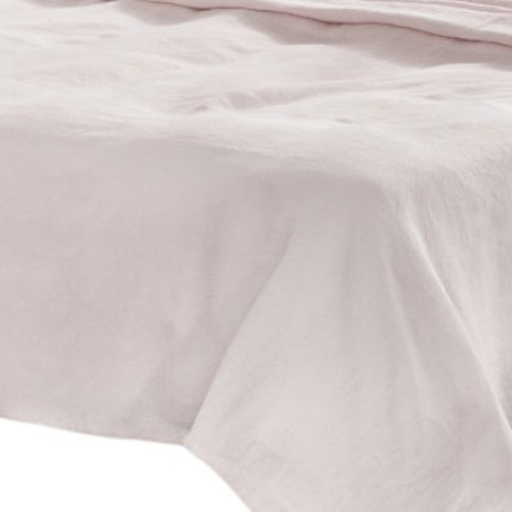 Four Piece Champagne Pink Linen Sheet Set