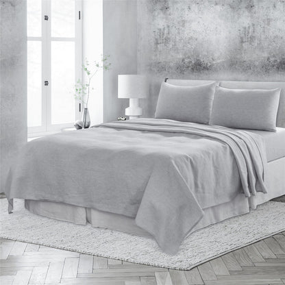 Four Piece Light Pink Linen Sheet Set