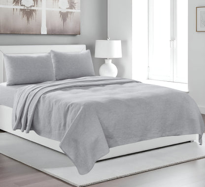Four Piece Light Pink Linen Sheet Set