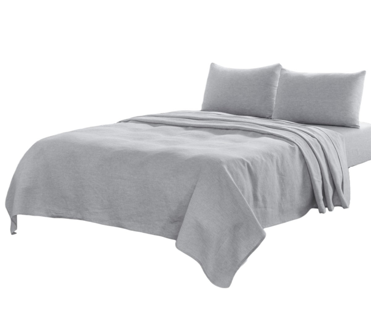 Four Piece Light Pink Linen Sheet Set