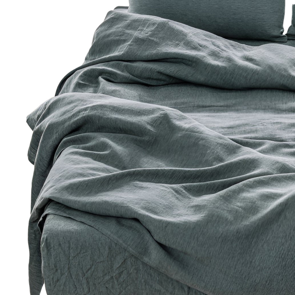 Four Piece Light Pink Linen Sheet Set