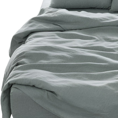 Four Piece Light Pink Linen Sheet Set