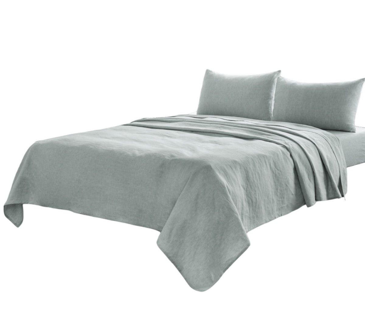 Four Piece Light Pink Linen Sheet Set