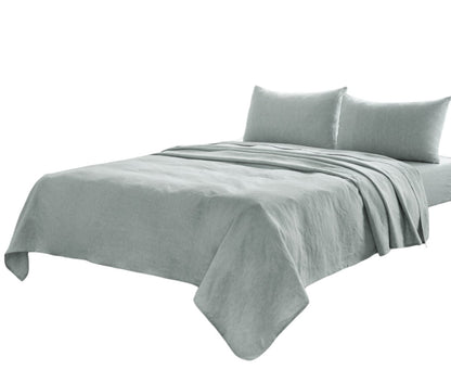 Four Piece Light Pink Linen Sheet Set