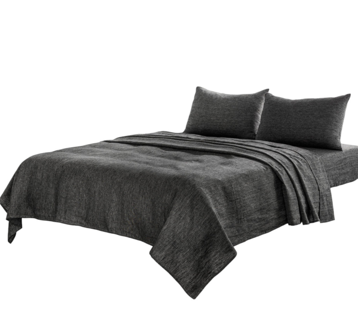 Four Piece Light Pink Linen Sheet Set