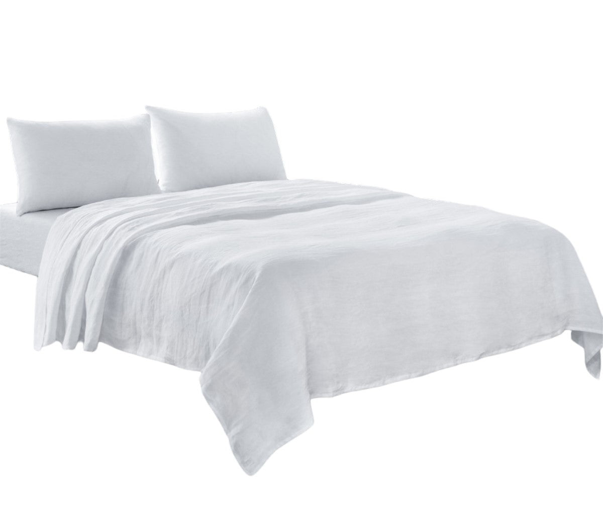 Four Piece Light Pink Linen Sheet Set
