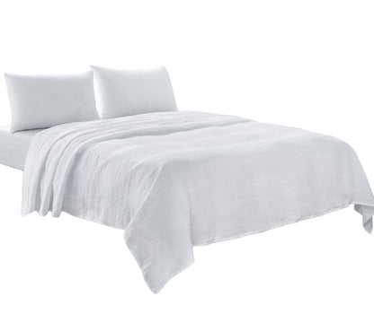 Four Piece Light Pink Linen Sheet Set