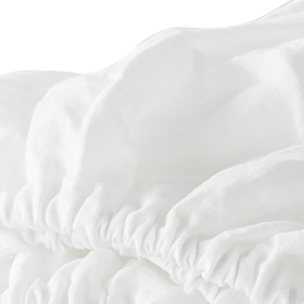Four Piece Light Pink Linen Sheet Set