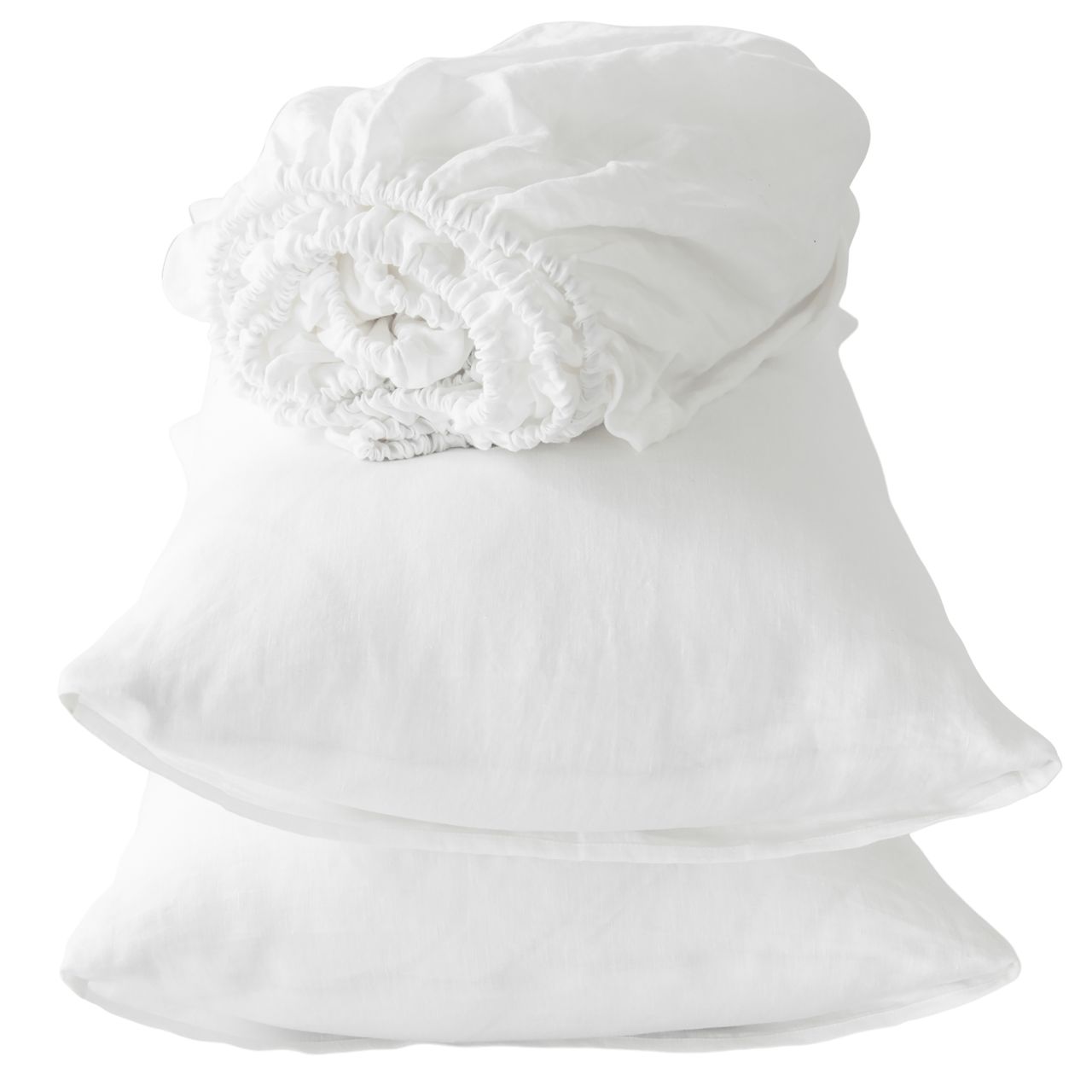 Four Piece Light Pink Linen Sheet Set