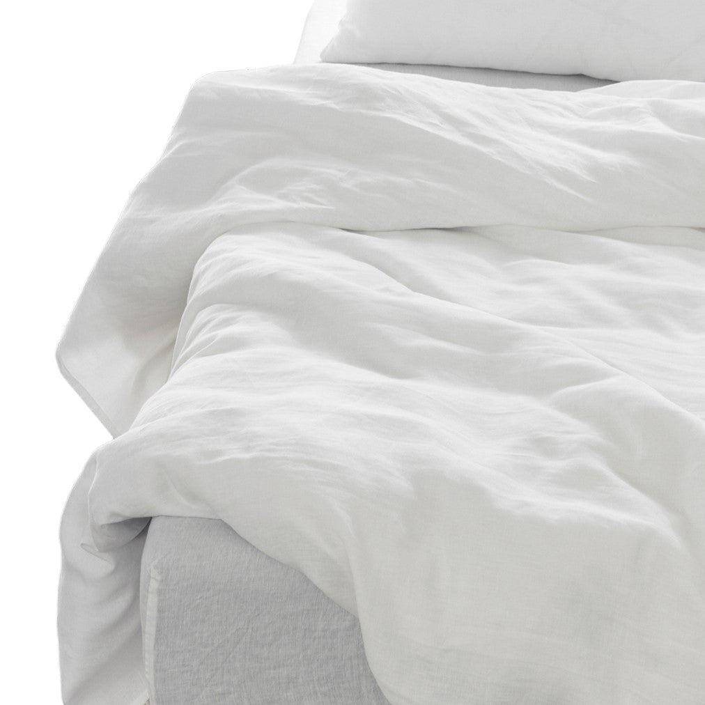 Four Piece Light Pink Linen Sheet Set