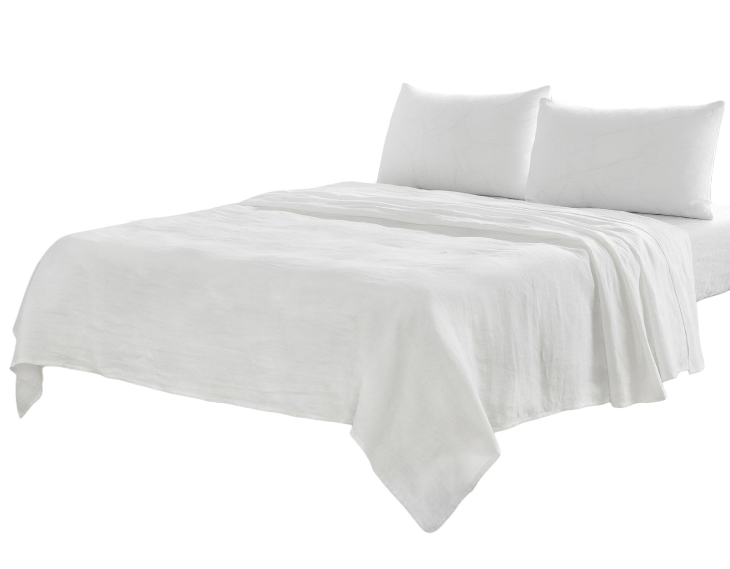 Four Piece Light Pink Linen Sheet Set