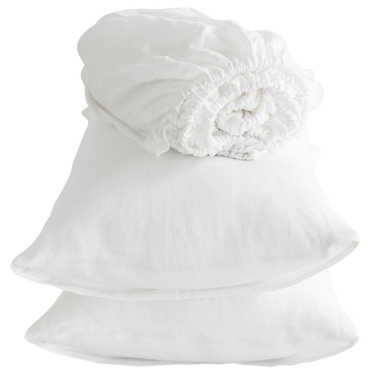 Four Piece Light Pink Linen Sheet Set
