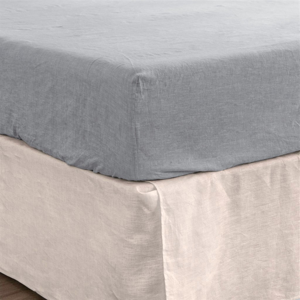 Light Gray Linen California King Fitted sheet