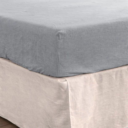 Light Gray Linen California King Fitted sheet