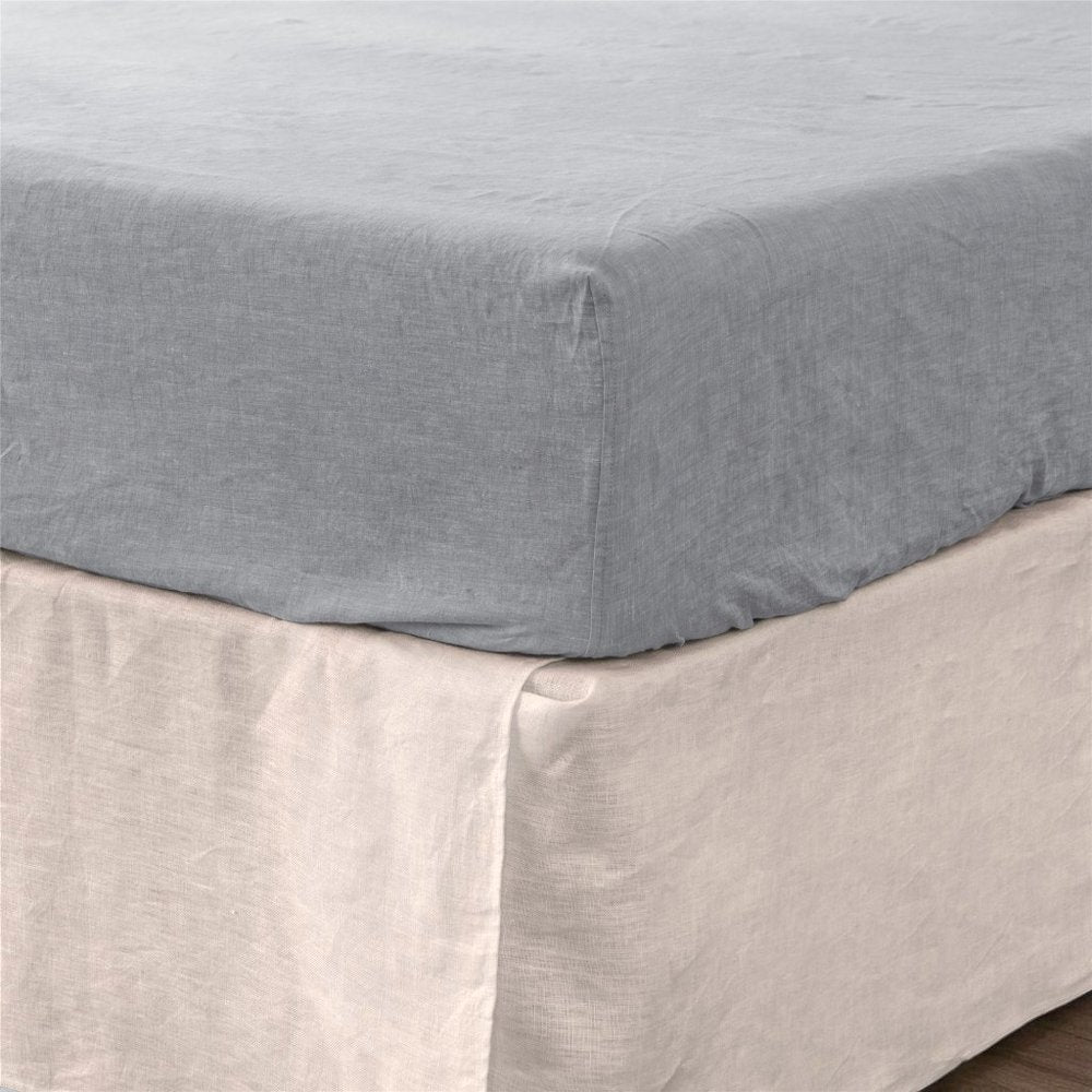 Light Gray Linen California King Fitted sheet