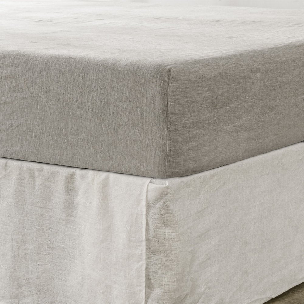 Light Gray Linen King Fitted sheet