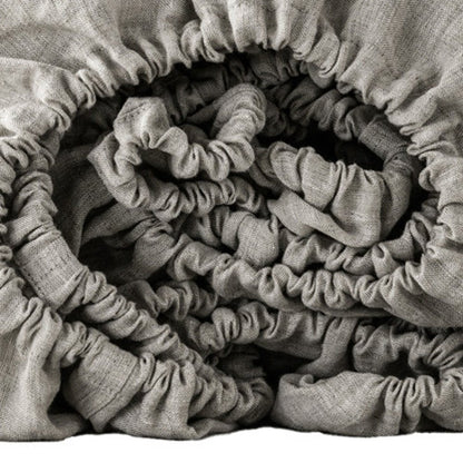 Light Gray Linen King Fitted sheet