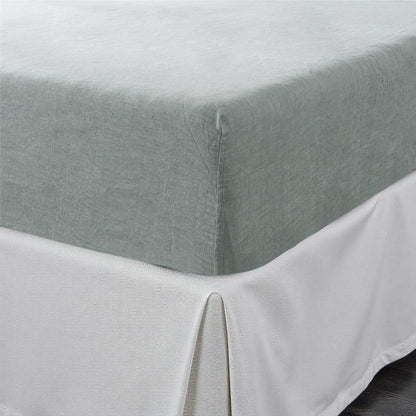 Blue Linen California King Fitted sheet