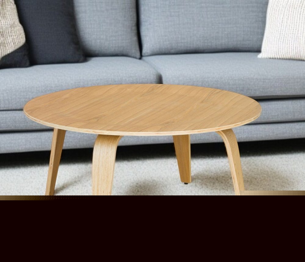 34" Natural Round Coffee Table