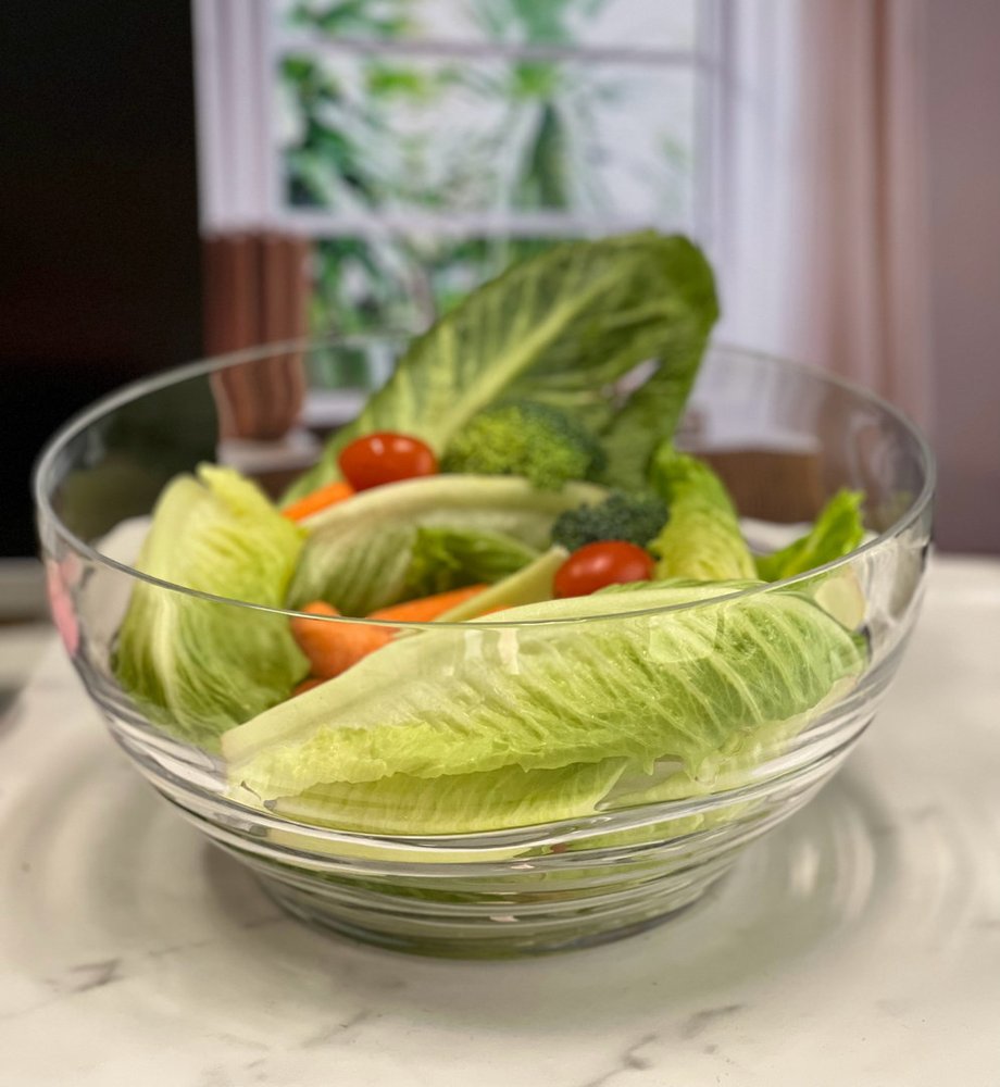 10" Clear Acrylic Round Salad Bowl