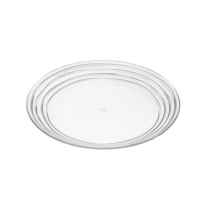 Clear Four Piece Round Swirl Acrylic Service For Four Salad Plate Set