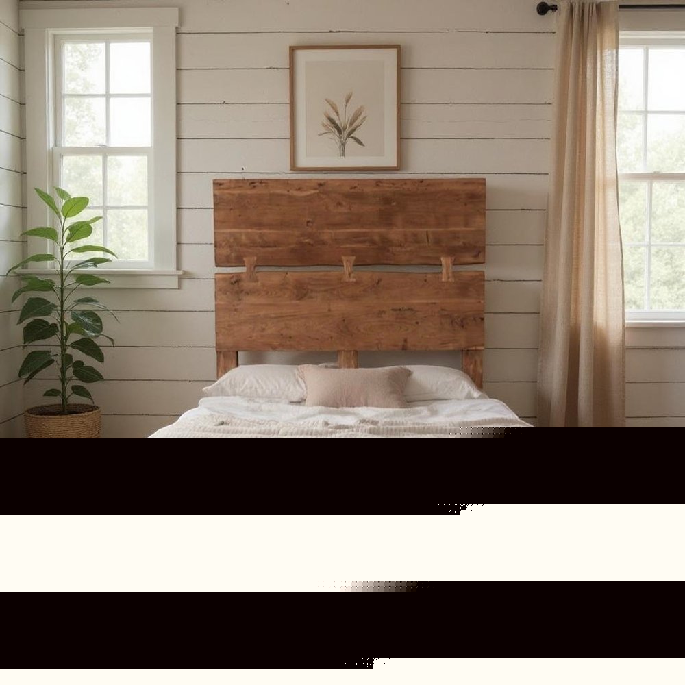Chestnut Live Edge Solid Wood Queen Bed Frame
