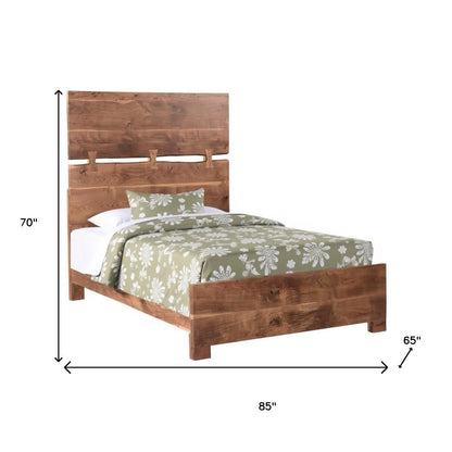 Chestnut Live Edge Solid Wood Queen Bed Frame