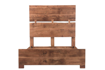 Chestnut Live Edge Solid Wood Queen Bed Frame