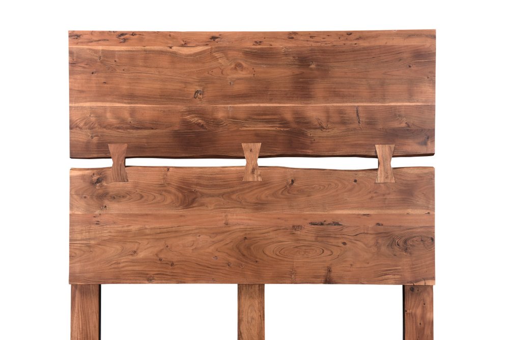 Chestnut Live Edge Solid Wood Queen Bed Frame
